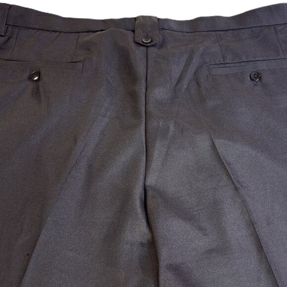 Michael Irvin #88- 44 x 34 Shinny Black 100% Polyester Pleated Men's Dress Pants - Picture 3 of 11